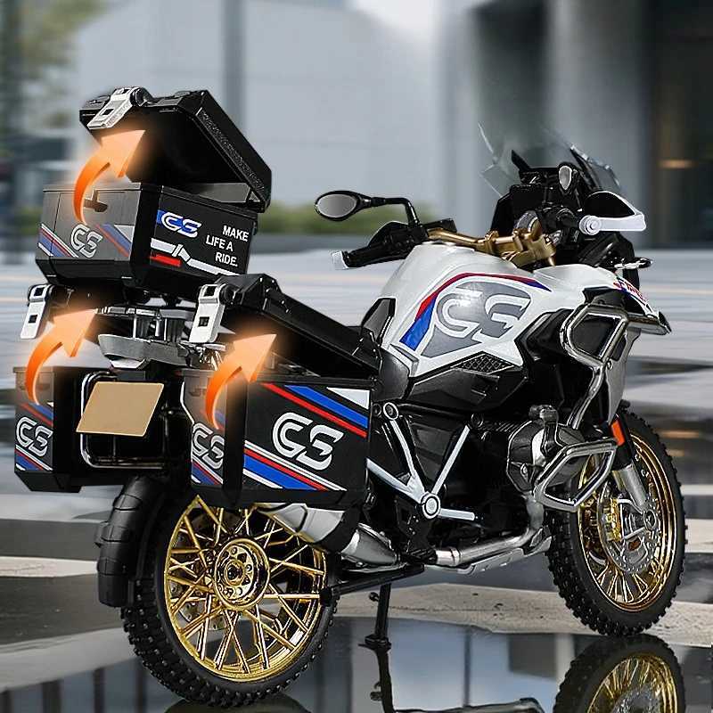 Simulation 1/10 Scale R 1250 GS Adventure Alloy Motorbike Model Children Alloy Motorcycle Model Toy Collection Home Decor D260317