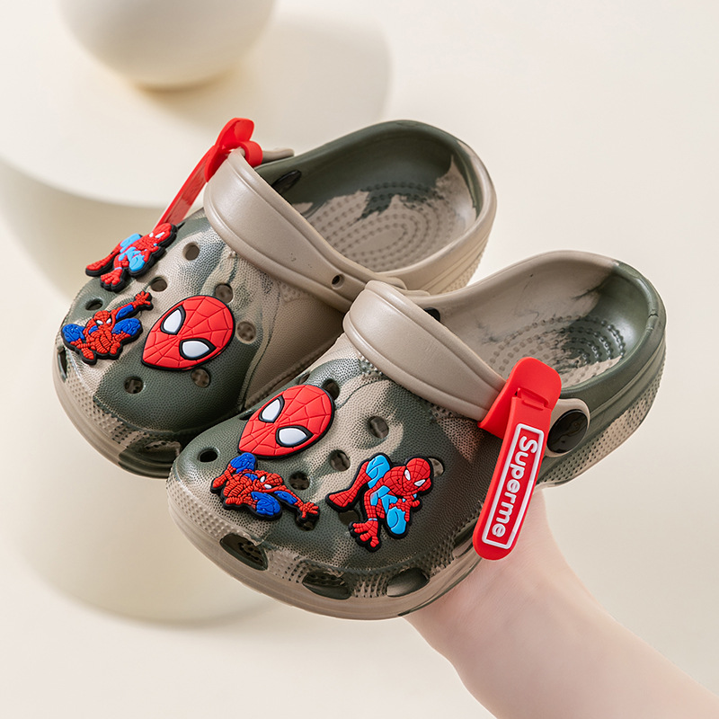 kids clogs boys slippers kids anti-slip slippers eva waterproof clogs cartoon clogs beach sandals for kids shower slippers for boys lightweight kids s