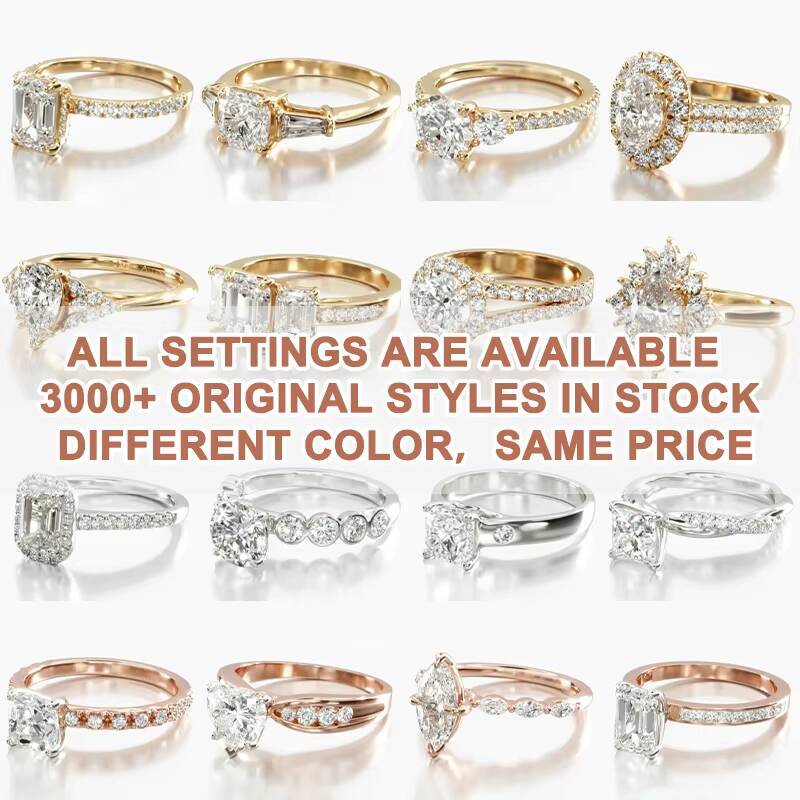 Custom Igi Certified Vvs Cvd Lab Grown Created Diamond 10k 14k 18k Gold Cushion Cut Pave Hidden Halo Basket Engagement Ring