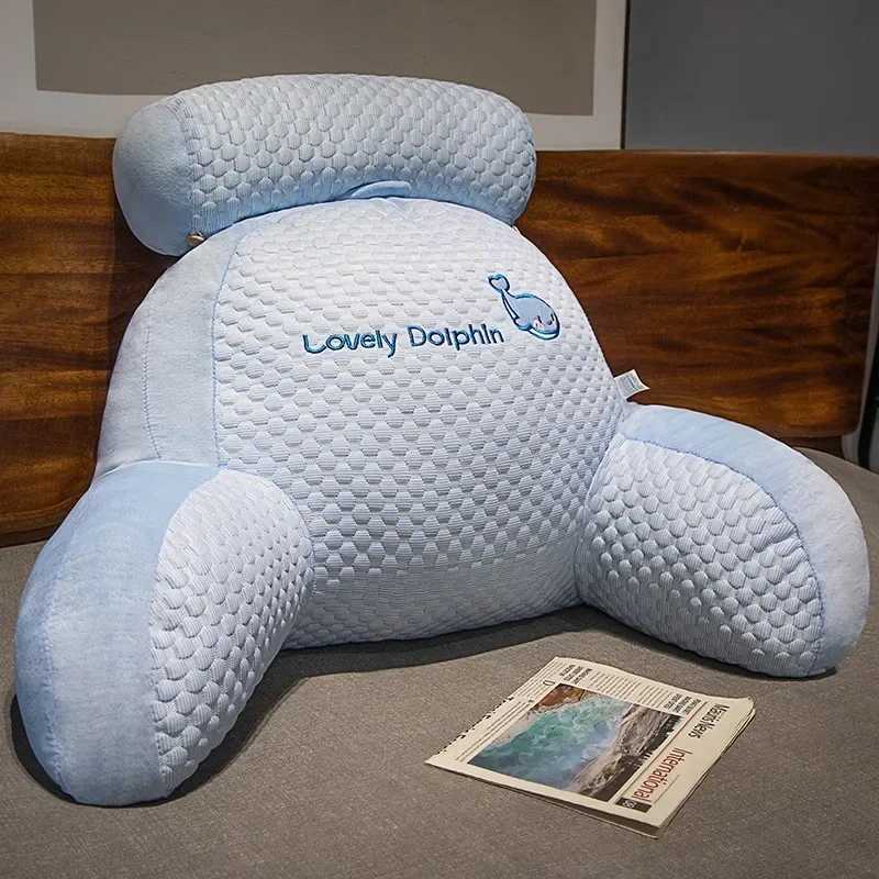 Ice peas bedside cushion soft waist pillow big backrest bed pillow sofa pillow bed reading D260317