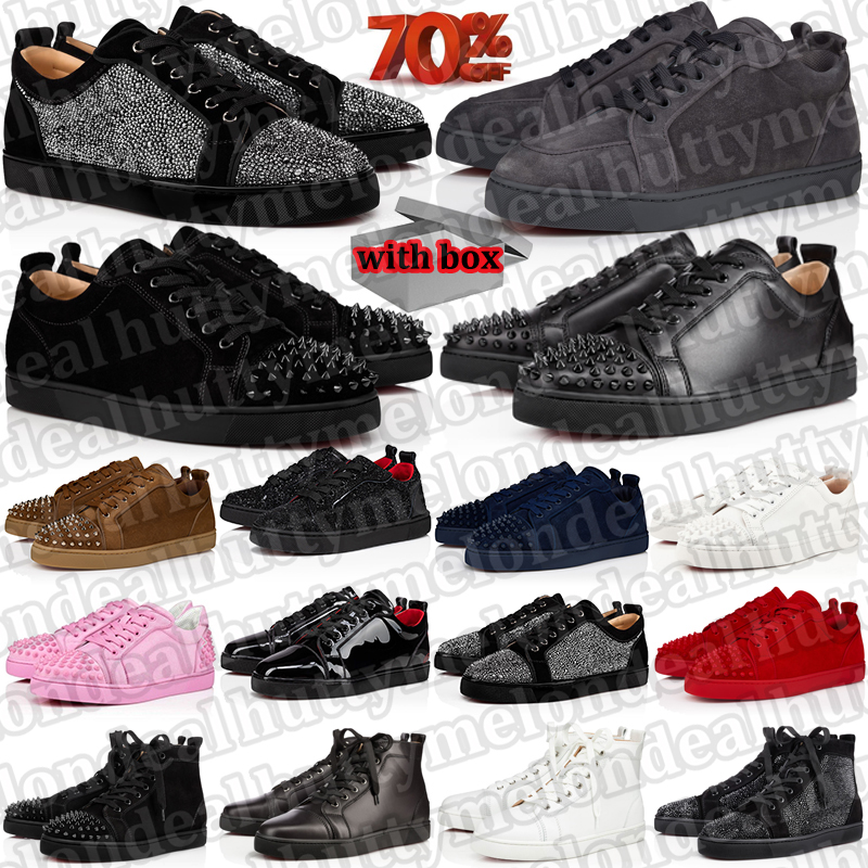 with box men women designer dress shoes Sparkling Rhinestones luxury sneakers party wedding comfortable shoe