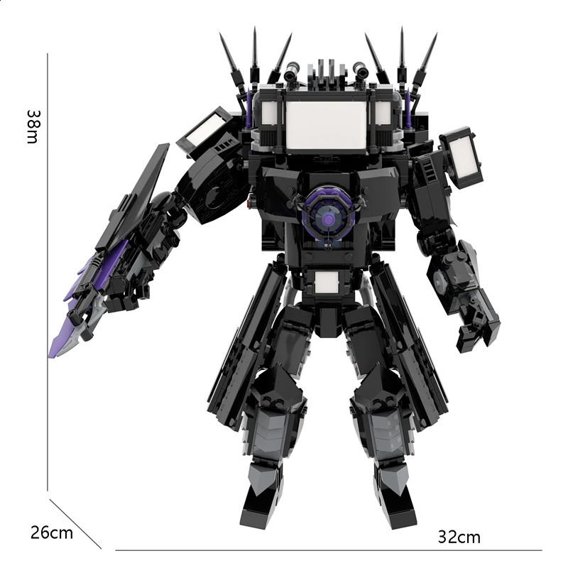 835pcsset Skibidi Toilet Giant Version Upgraded Titan TV Man Building Blocks DIY Assembled Bricks Toys For Boys Christmas Gifts 260317