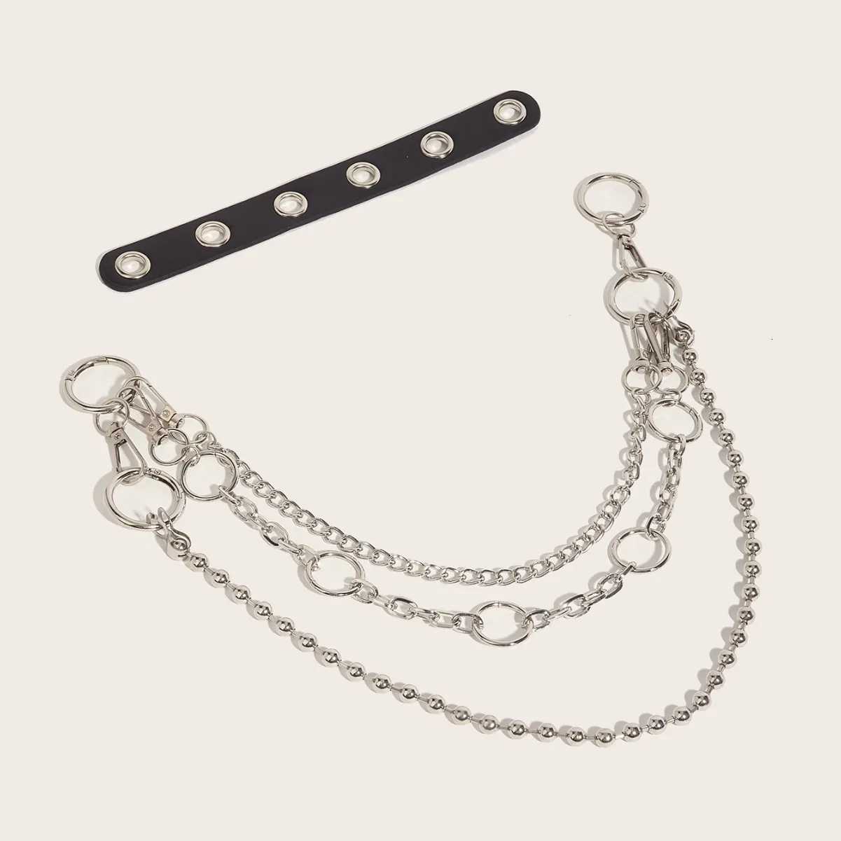 Fashionable And Versatile Double-layer Metal Pants Chain Mainstream Hip-hop Belt Women Cool Accessories Waist Chain H260316 - view 5