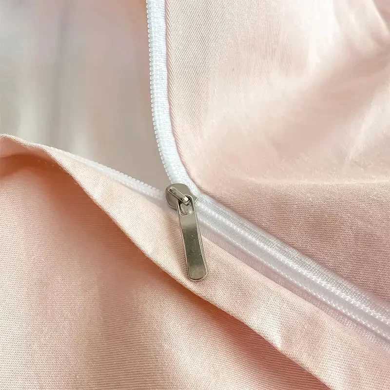 Embroidery 100 Cotton Bedding Set Luxury Home Textile Duvet Cover Set 220x240 High End Hepburn Style Skin Friendly Bedding Sets D260317