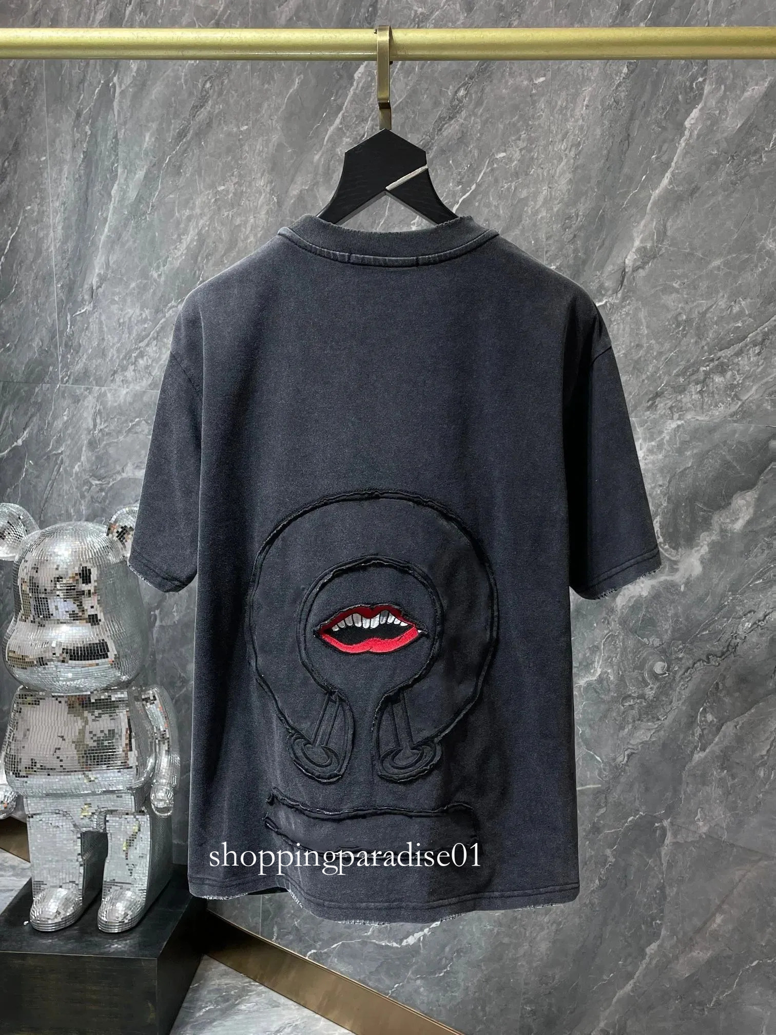 Chrome Shirt Fashion Designer Men Heats Printed Cotton Casual Cross Mens T Shirt Designer T Shirts Long Sleeve Graphic Letter Set Mesh Ventilate Print Beach fbb