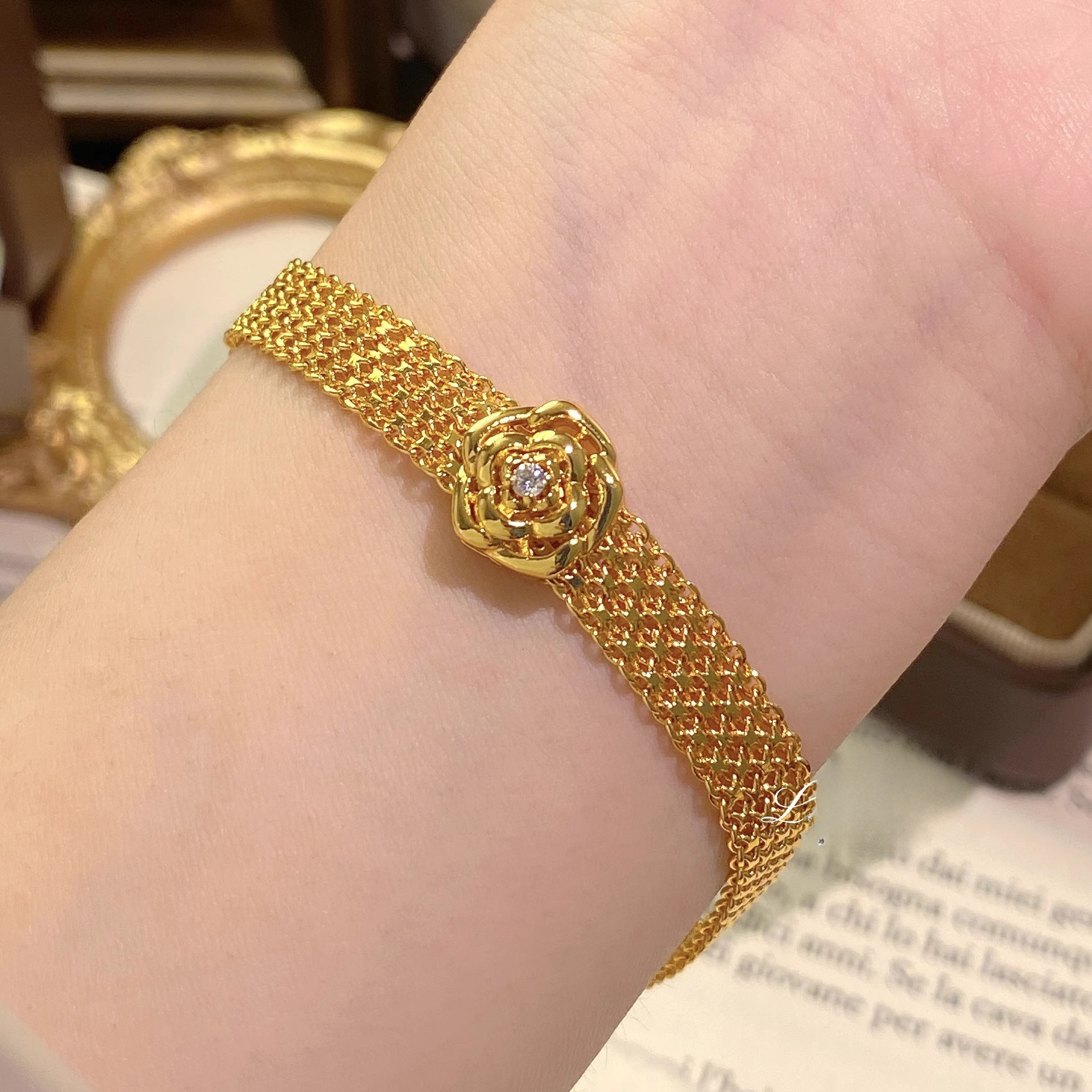 Women Jewelry Bracelets Charm Bracelets Retro Elegant Zircon Rose Braided Strap Holiday Gift Commute Wear Women Bracelet