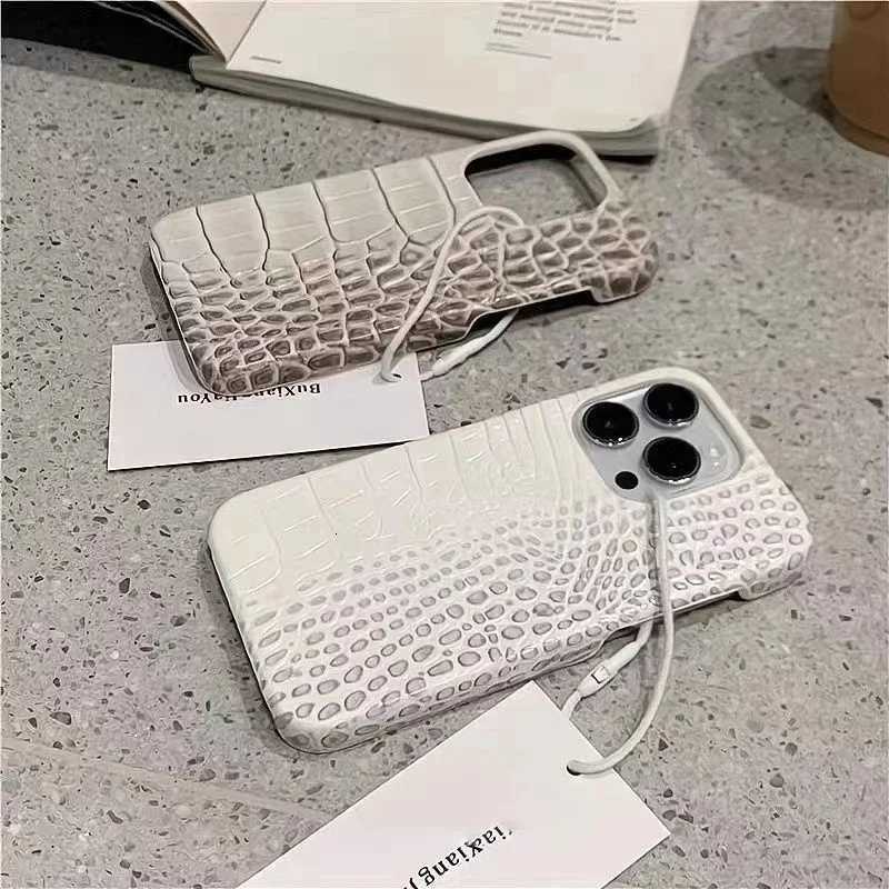 Gradient Crocodile Glossy Phone Case for iPhone 17/16/15/14/13/12/11 Pro Max Plus Series - Luxury HD Cover C260314