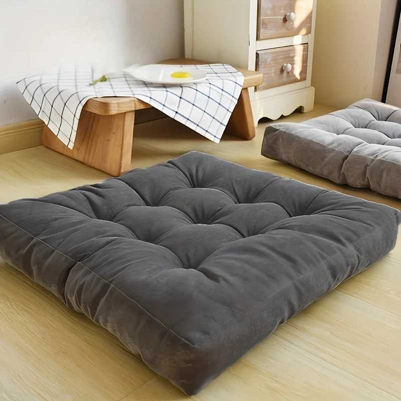 Multi-Scenario Corduroy Tatami Cushion Thick Floor Yoga Pillow for Sofa Bed Balcony Large Plush Futon Meditation Seat D260317