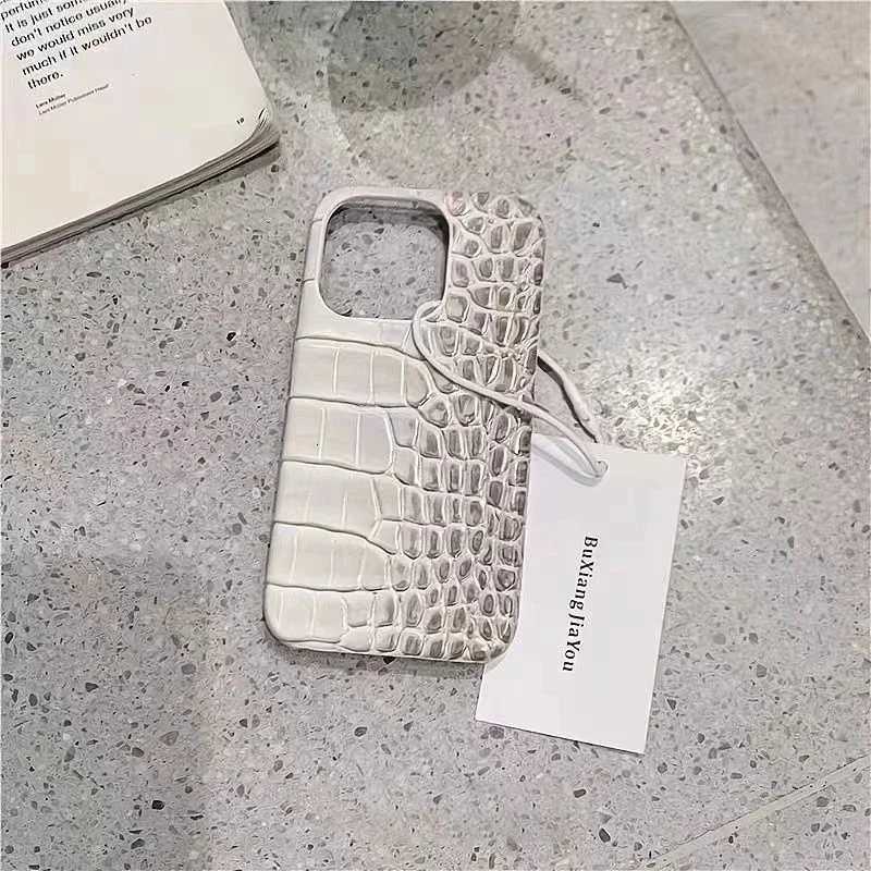 Gradient Crocodile Glossy Phone Case for iPhone 17/16/15/14/13/12/11 Pro Max Plus Series - Luxury HD Cover C260314