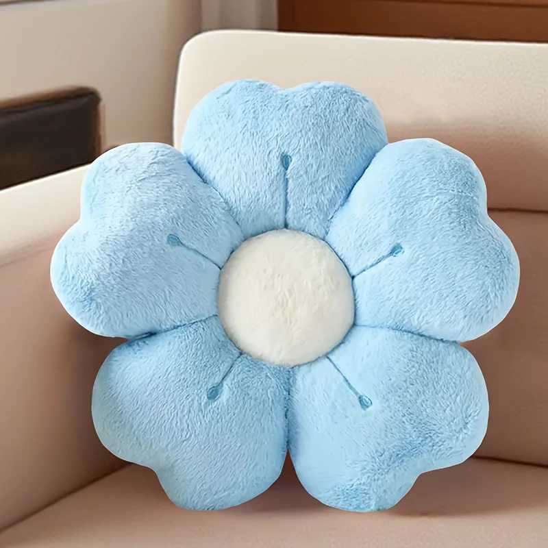 1Pc Soft Plush Daisy Flower Throw Pillow - Cozy Decorative Cushion for Bed Sofa White/Pink Adorable Floral Desig D260317
