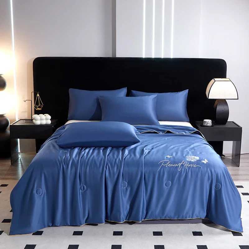 2025 new washed silk embroidered summer quilt cool washed ice silk air conditioner quilt single piece summer quilt D260317