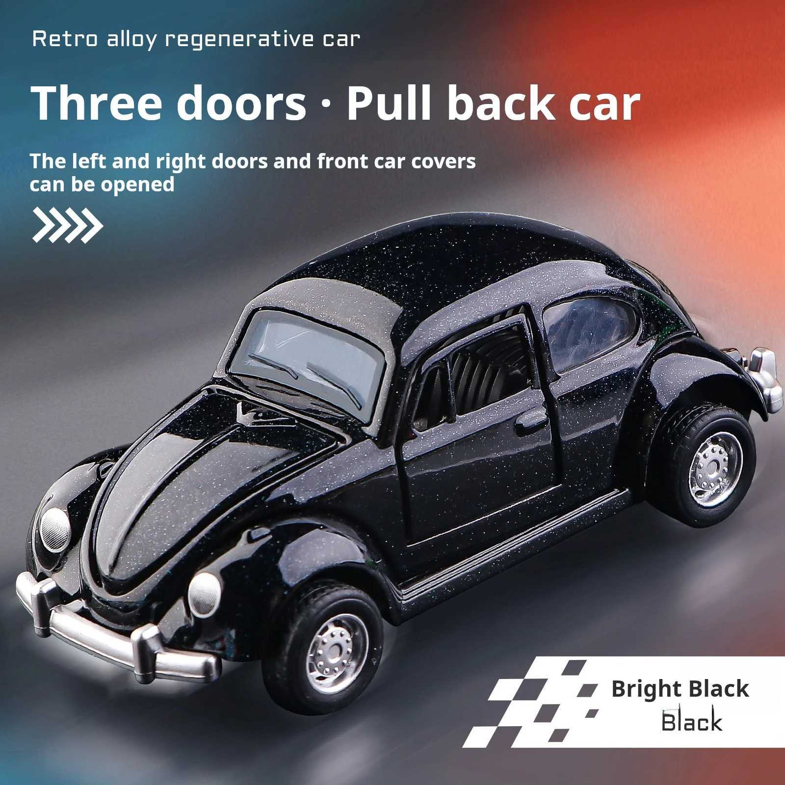 Retro Alloy Classic Car Model 132 Scale Pull Back Diecast Toys Vehicle Simulation car model Decor For Kids Boys Gifts D260317