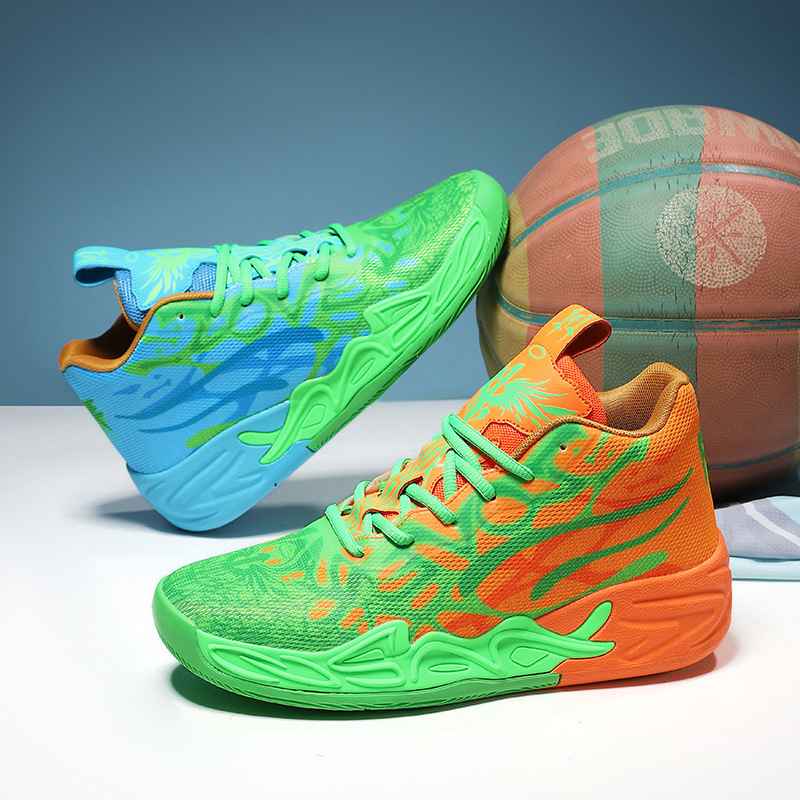 Spring high-top basketball men's cement star junior high school students real combat sports ball shoes 39-45