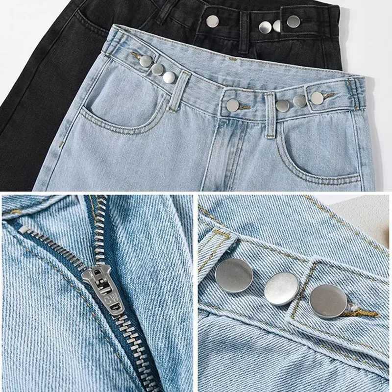 Hot Sale Lady Comfortable High Waist Jeans Female Classic Korean Straight Leg Pants s Fashion Loose Casual Trousers M260317