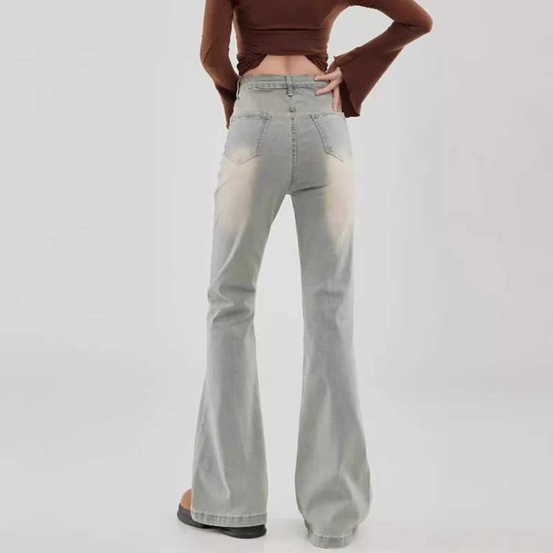2026 Lady High Waist Thin Flared Jeans s Comfortable Straight Leg Denim Trousers Women Fashion Solid Casual Pants M260317