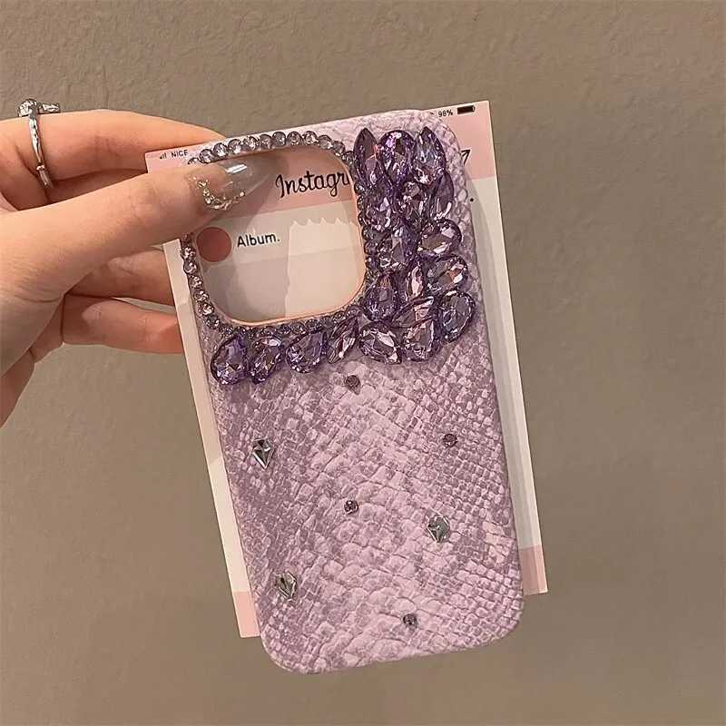 High Quality Luxurious Glitter Diamond Phone Case For iPhone 17 16 15 14 13 12 11 Pro Max Bling Snakeskin Cover C260314