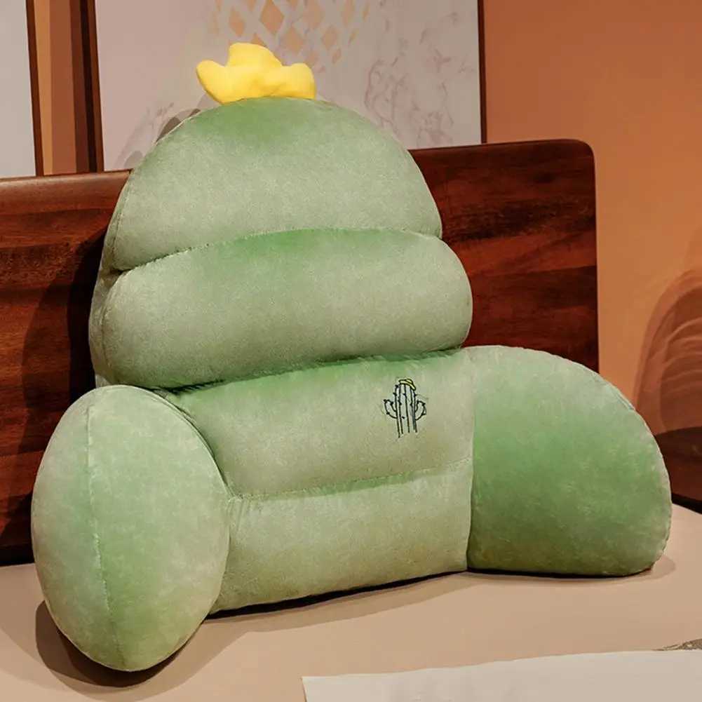 Bed Rest Reading Pillow With Arm Support Zipper Design Super Soft Fully Filled Backrest Support Sofa Couch Pillow Cushion D260317