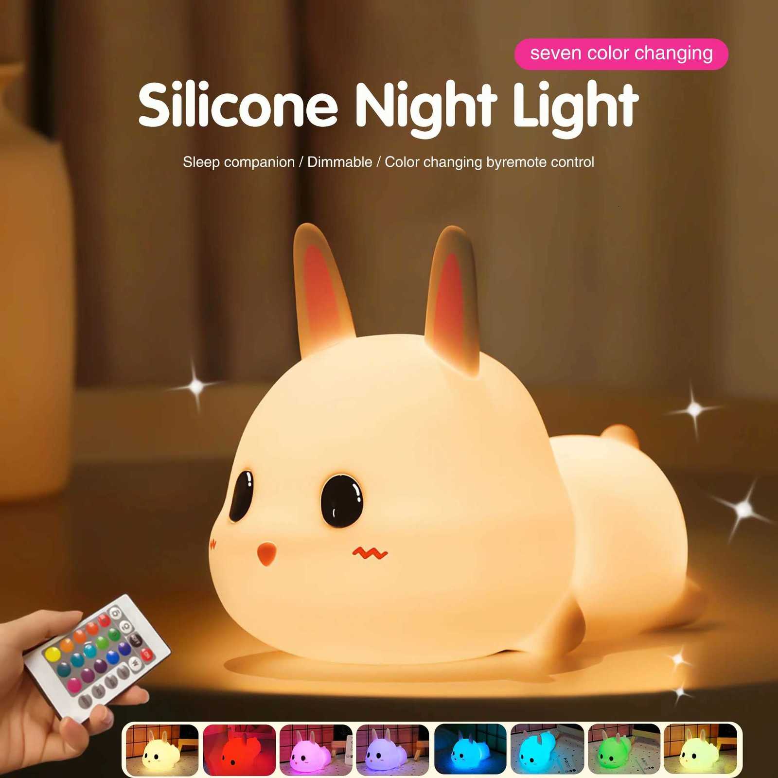 1 pc meng rabbit timing night lamp LED emergency light Room decoration mood light Boyfriend girlfriend holiday gift H260316