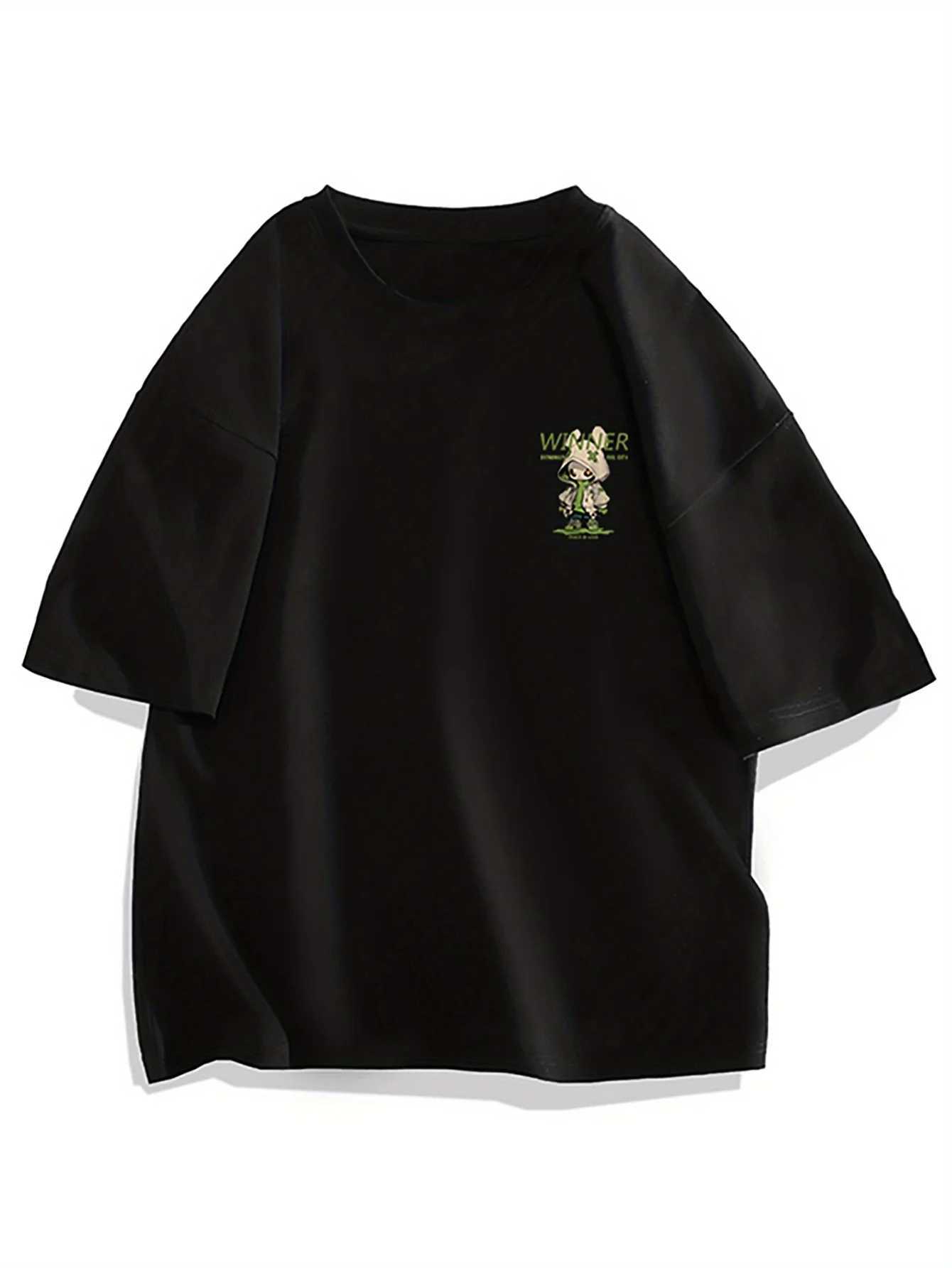 Men New Summer Plain-colored Short Sleeved T-shirt Fashionable and Trendy with A Loose Fit Perfect for Daily Wear in Summer M260317