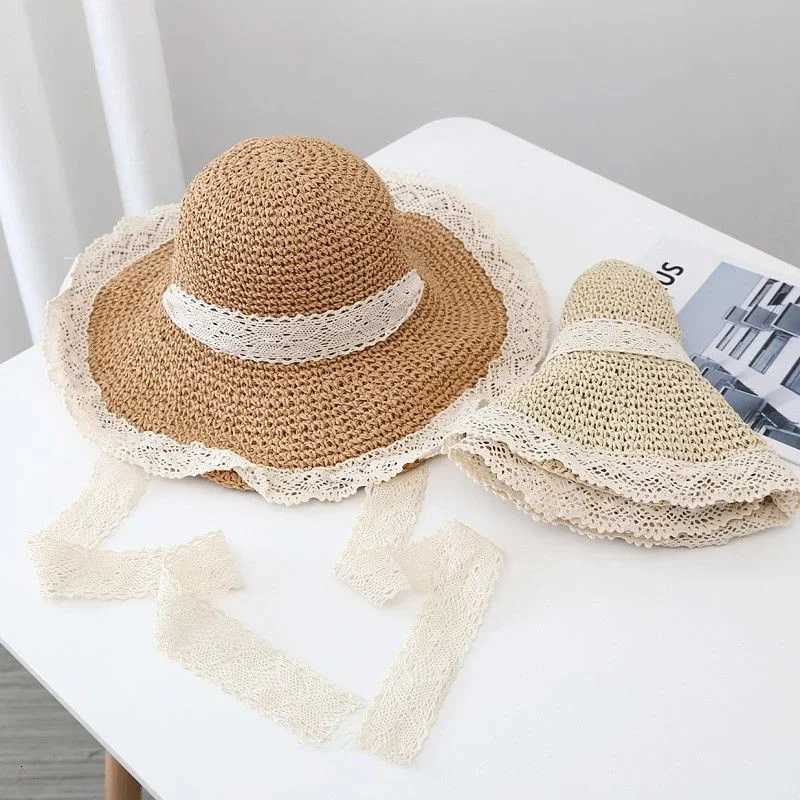 Womens Summer Straw Hat Foldable Sun Hat Wide Large Brim Beach Hats Fashion Holiday Straw Hat Beach UV Protection Cap H260317 - view 4