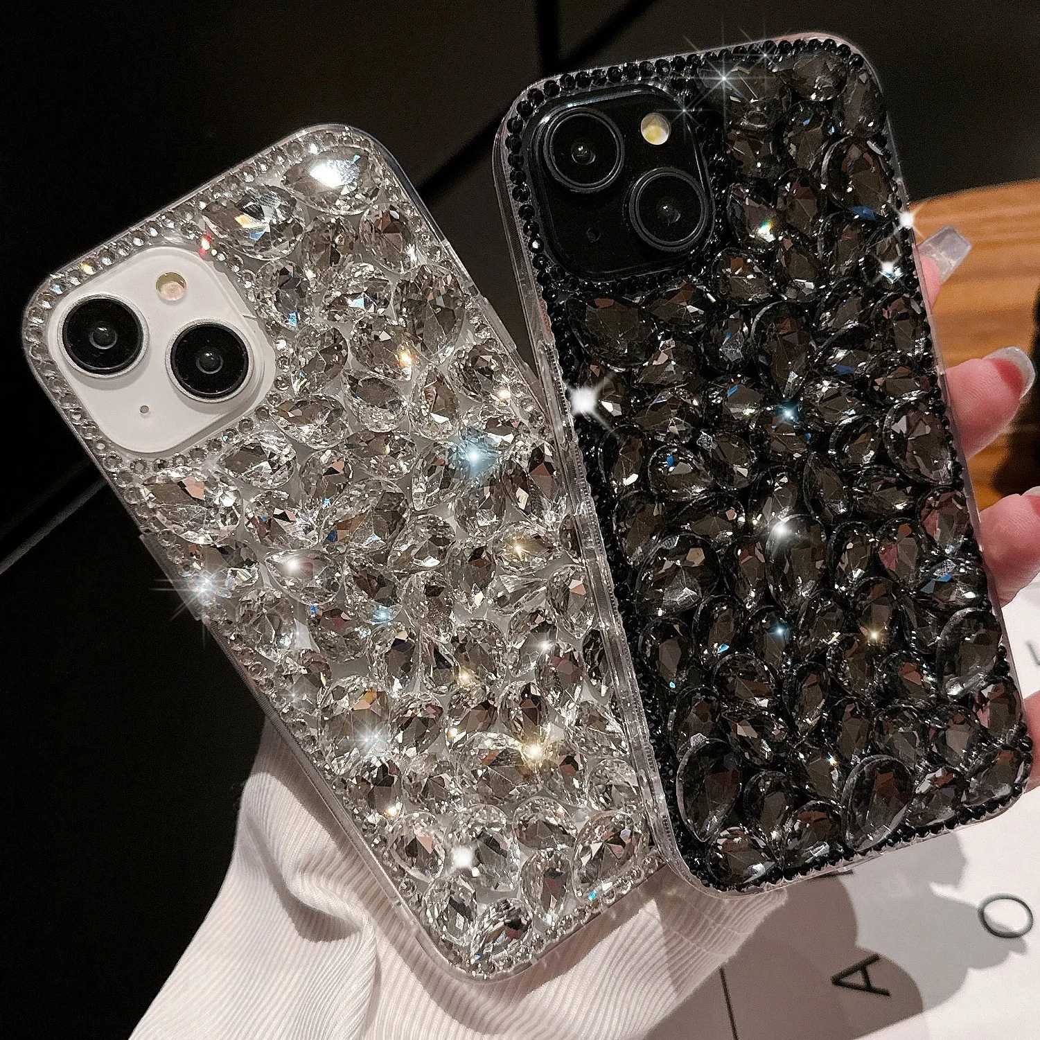 Luxury Fl Shining Diamonds Cover For iPhone 16 Pro Max 15 Plus Jewelled Cover For iPhone 17 Pro 13 12Pro 11 Hard Phone Shell C260314
