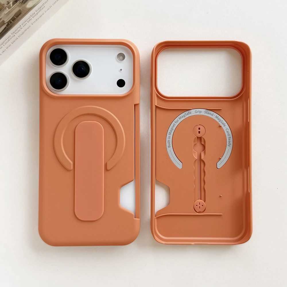 Skin feel Card Slot Shockproof Case For iPhone 17 16 15 14 Pro Max 13 Silicone Grip Holder For Magnetic Cover C260314