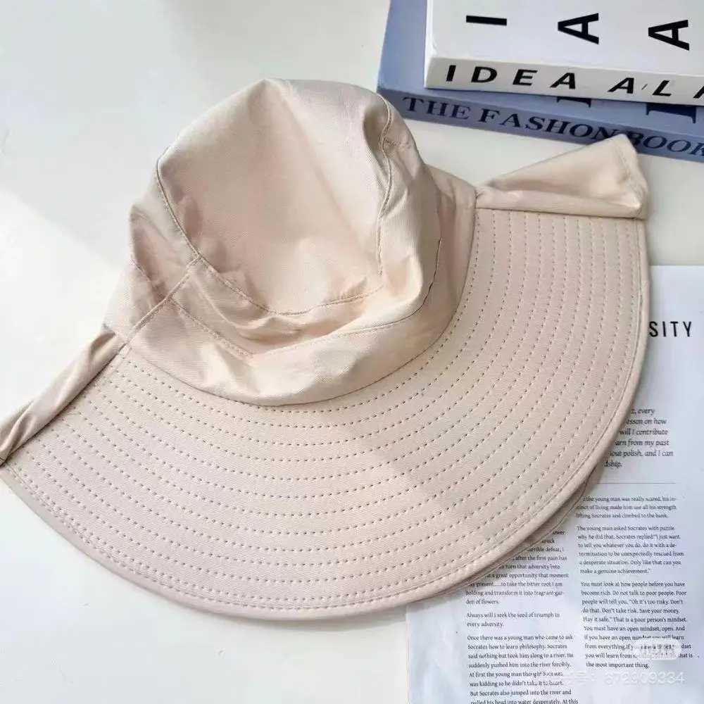 Sun Hat For Women With Neck Flap UPF 50 UV Protective Hiking Beach Shawl Sunscreen Cap Wide Brim Ponytail Travel Fisherman Hat H260317 - view 5