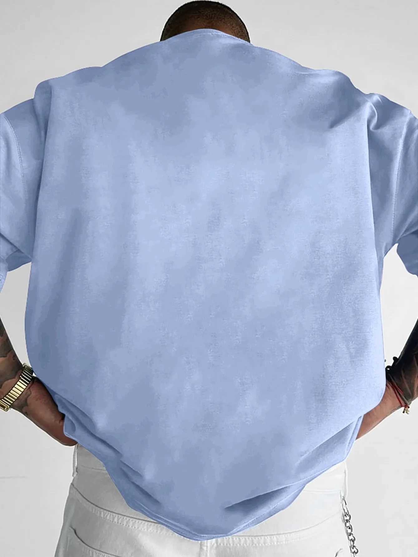 Summer European American Men Humorous Style T-shirt with Egg Peanut Cartoonish Patterns Suitable Daily Outings 100 Pure Cotton M260317