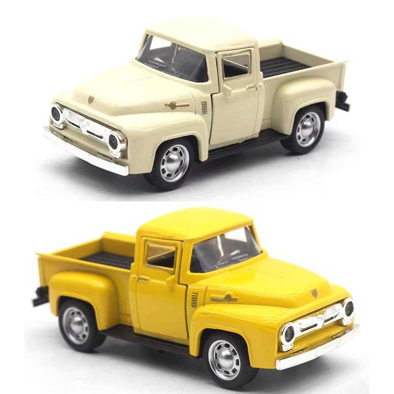 132 Classic Rustic Vintage Alloy Pickup Truck Vintage Pull-Back Car Model Toys D260317