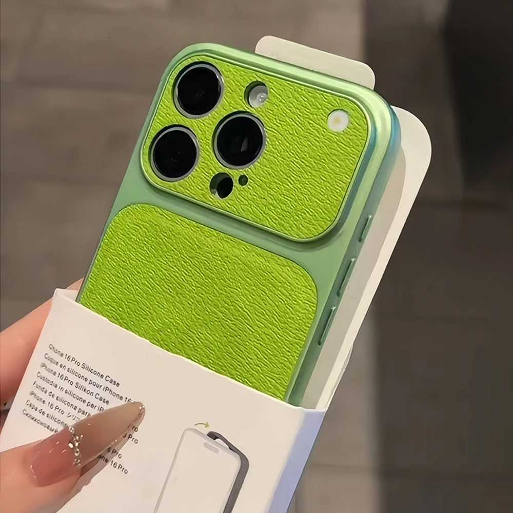 Matte Leather Texture Phone Case For iPhone 17 16 15 14 13 Pro Max Camera Protection Non-slip Shockproof Bumper Cover C260314