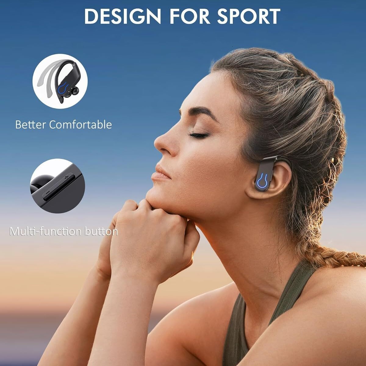 Wireless Bluetooth Headphones Headphone Pods Bluetooth Earbuds High Sound Quality Noise Cancelling Long Battery Life Sports Gaming Wireless In Ear Pri