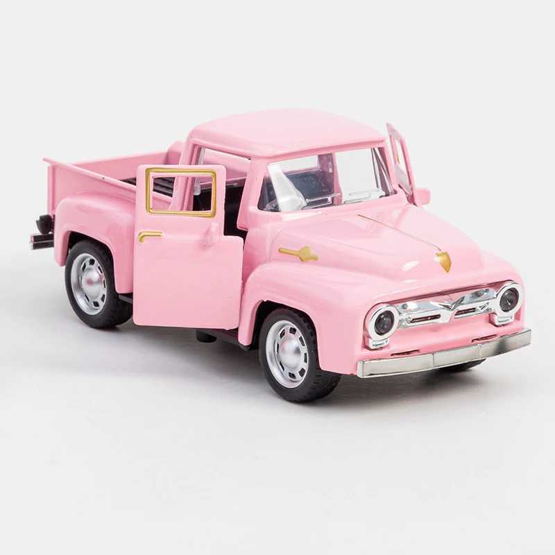 132 Classic Rustic Vintage Alloy Pickup Truck Vintage Pull-Back Car Model Toys D260317