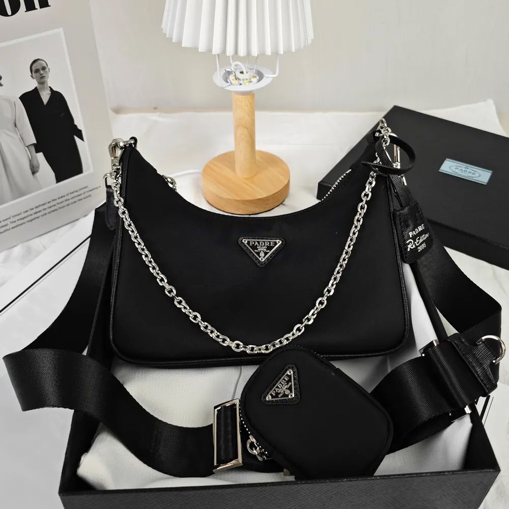 Luxury Bags Designer Bags Crossbody Bags Shoulder Bags, Tote Bags 3-in-1 Nylon Bags 2005 Collection High-Quality Women's Classic Half-Moon Bags Nylon Tote Bags