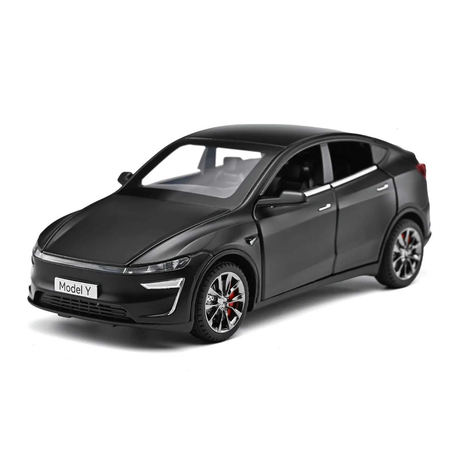 1 32 Tesla Model Y Alloy Car Model Sound and Light Effects Office Desktop Decompression Toy Collection Gift Y260316