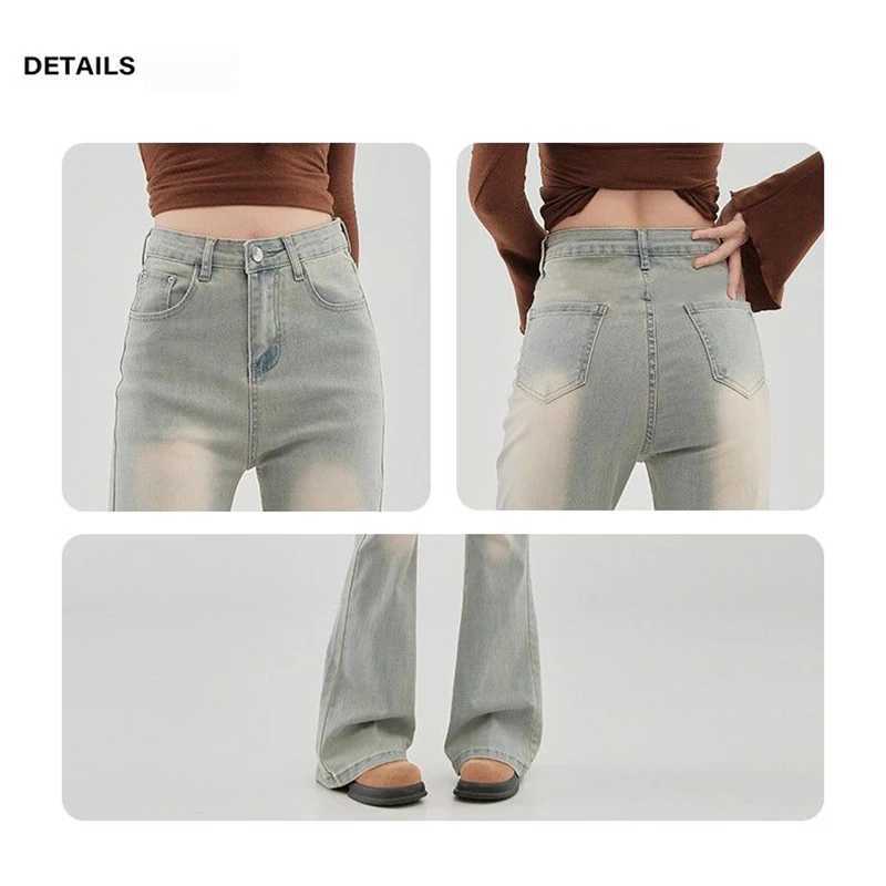 2026 Lady High Waist Thin Flared Jeans s Comfortable Straight Leg Denim Trousers Women Fashion Solid Casual Pants M260317