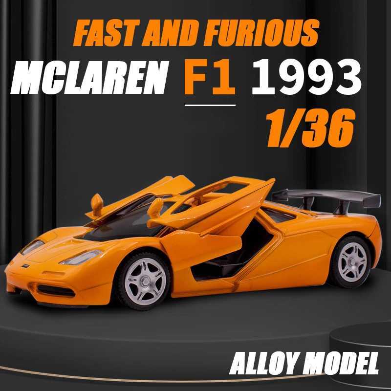 136 McLaren F1 1993 Alloy Racing Sportscar Model Miniature Diecast Toy Simulated Collect Kid Birthday Gift accurate reduction D260317