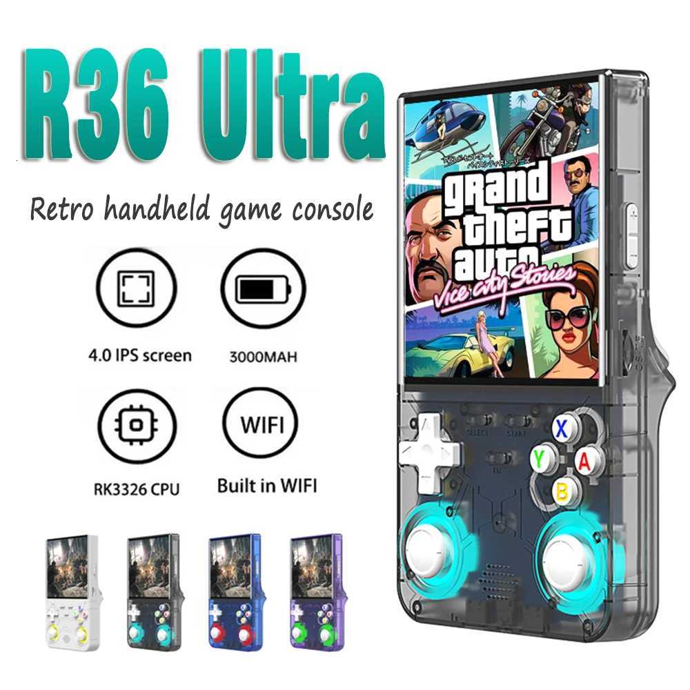 R36 ULTRA handheld game console Linux open source system HD4 inch high-definition IPS screen retro game video playerT260316