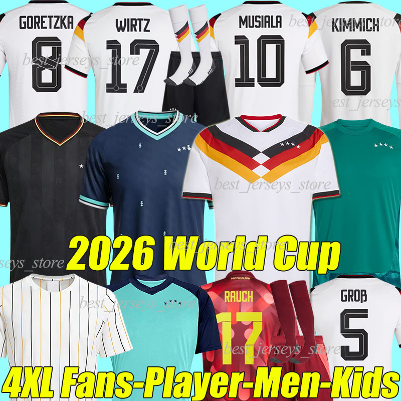 4XL 2026 GerMANys 125th WIRTZ Soccer Jerseys KIMMICH GNABRY LEWELING GORETZKA F.NMECHA ADEYEMI TAH BAUMANN fans player version Men Kids Kit Sock Football Shirt