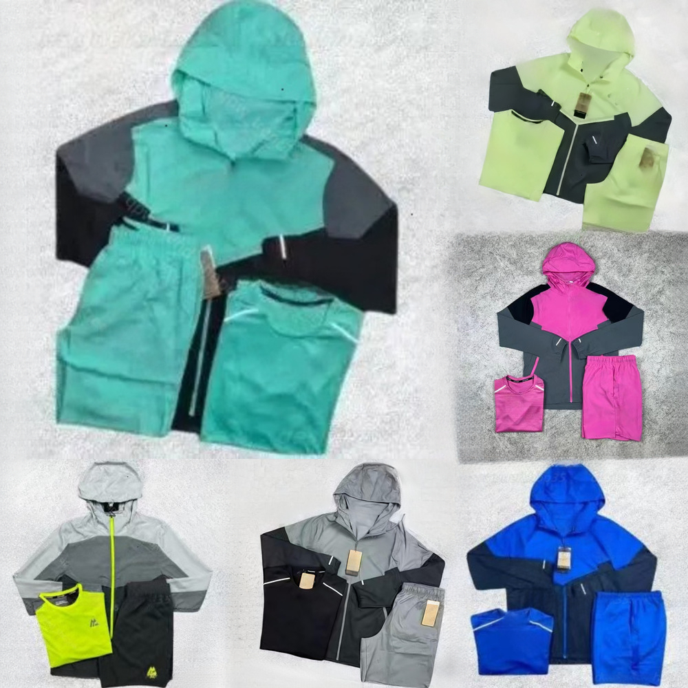 High quality miller pantalon monterex tracksuit tech 3-piece set sports fiess jogging suits running shirts quick dry sportswear sweatpants Set shorts