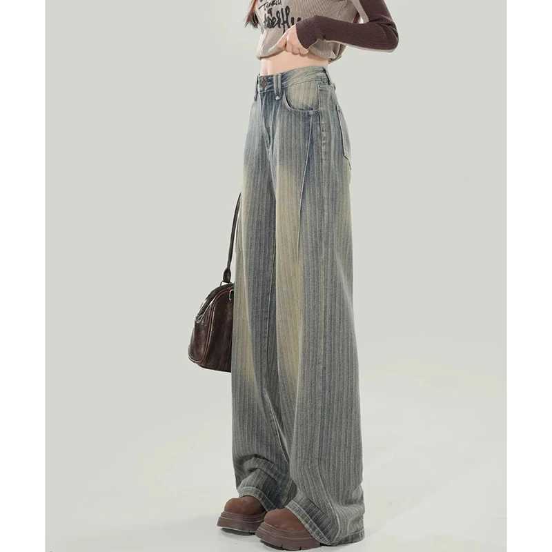2025 Female Ins Retro High Waist Jeans Pants s Comfortable Denim Pants Women Casual Straight Leg Jeans Trousers M260317