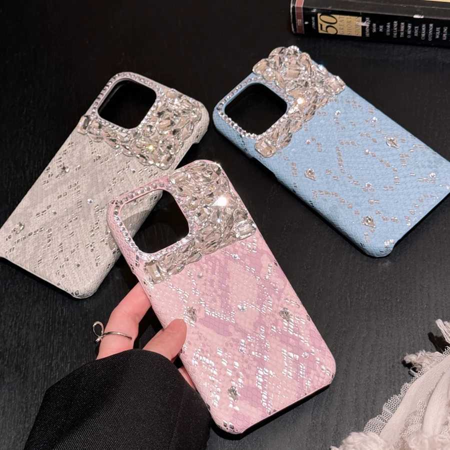 Snake Skin Designer Mobile Phone Case for iPhone 16 15 14 13 Mini 12 11 Pro Max X Xs Xr 8 7 Plus Shockproof Bumper Cover C260314