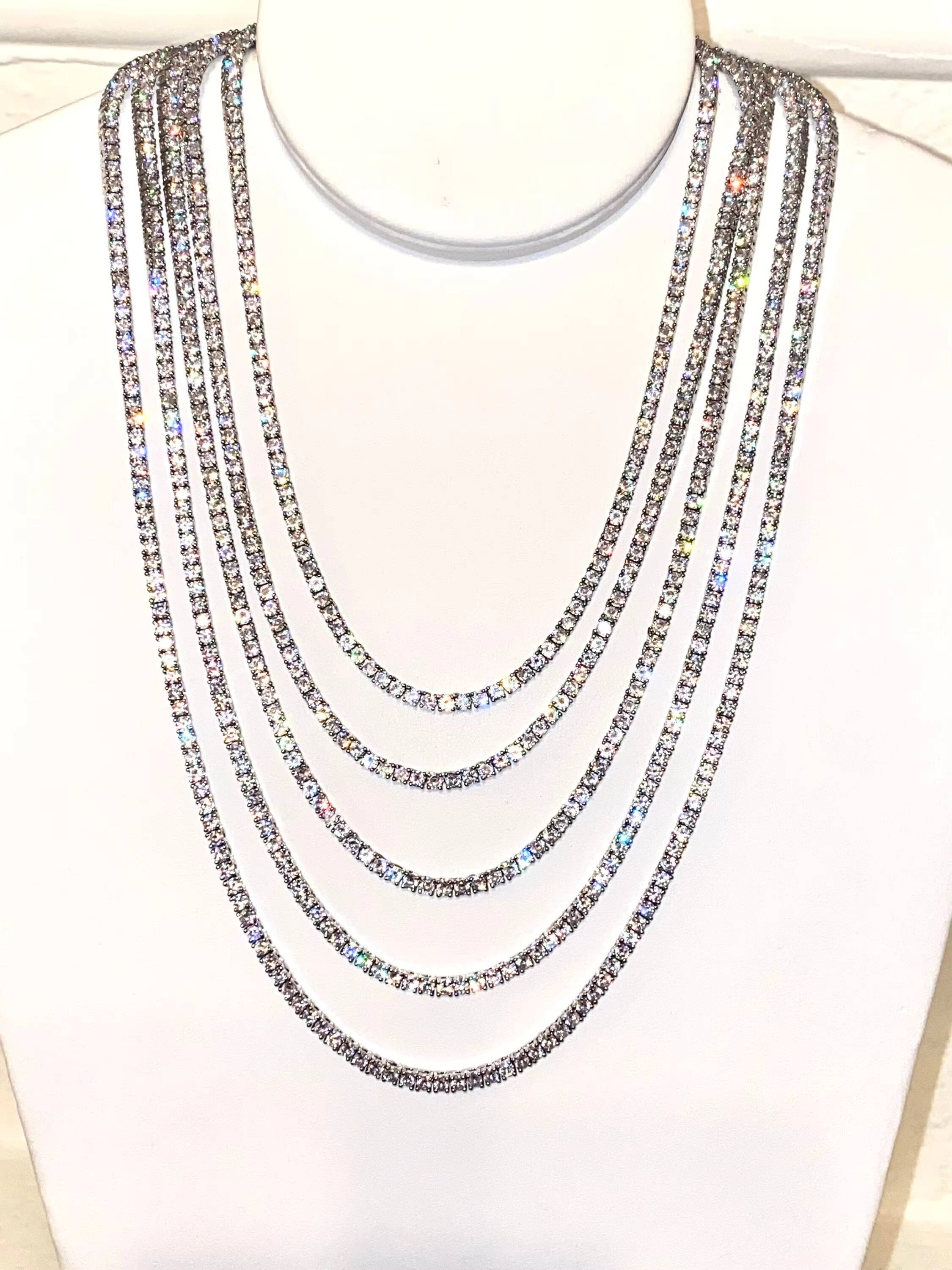 IGI Certified VVS Brilliant Cut Moissanite Cross Chain Custom Tennis Chain Iced Hip Hop Necklaces Womens Party