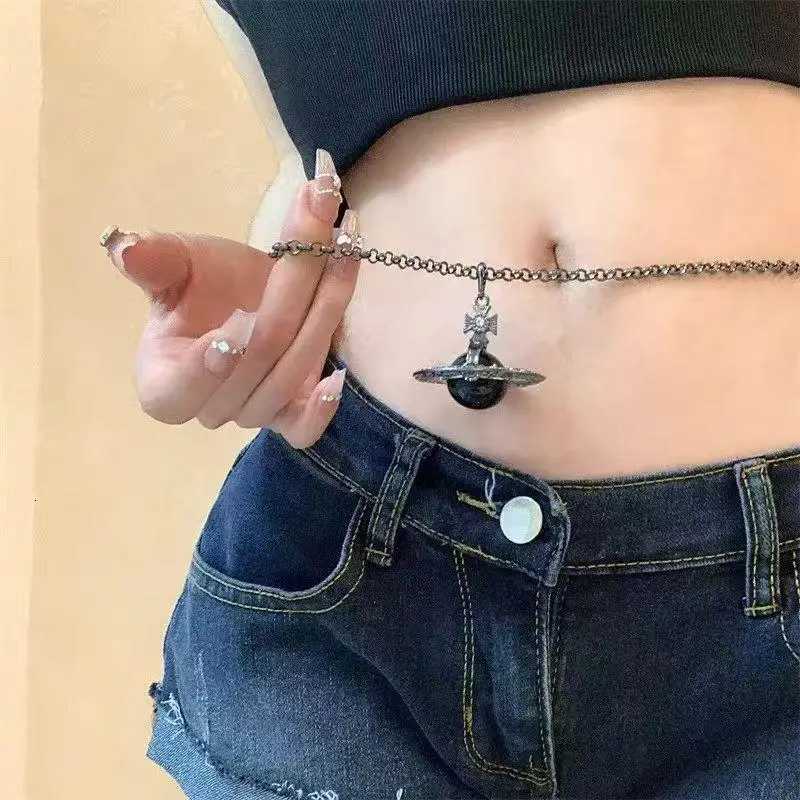 3D Black Waist Chain Light Luxury Body Jewelry for Womens Waist Decor H260316 - view 6