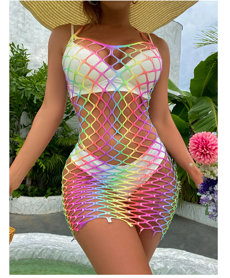 Women Sexy Lingerie Fishnet Cover Up For Valentine's Day Without Bikini Hollow Ut Bodycon Dress CT017