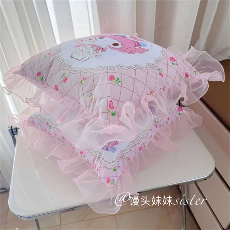 Kawaii My Melody Sweet Piano Back Cushion Cartoon Throw Pillow Sofa Bedroom Home Decor Cuddly Cushion Washable D260317
