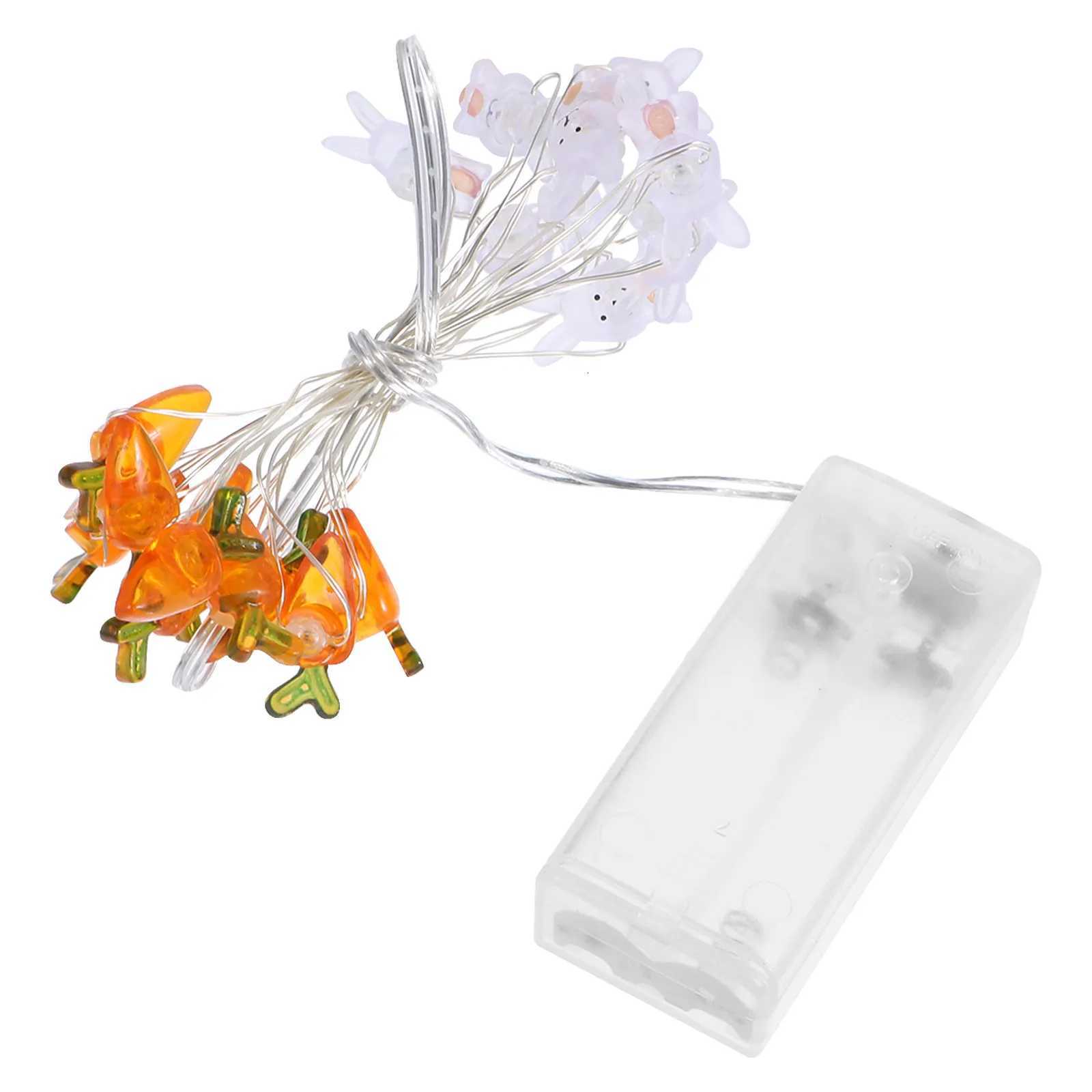 1Set Easter Light String LED Lovely String Light Rabbit Carrot Theme Energy Efficient Festive Decoration for Living Room Patio H260316