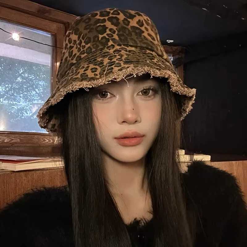 Leopard print fisherman hat with large eaves for spring and summer suitable for men and women providing sun protection H260317 - view 4