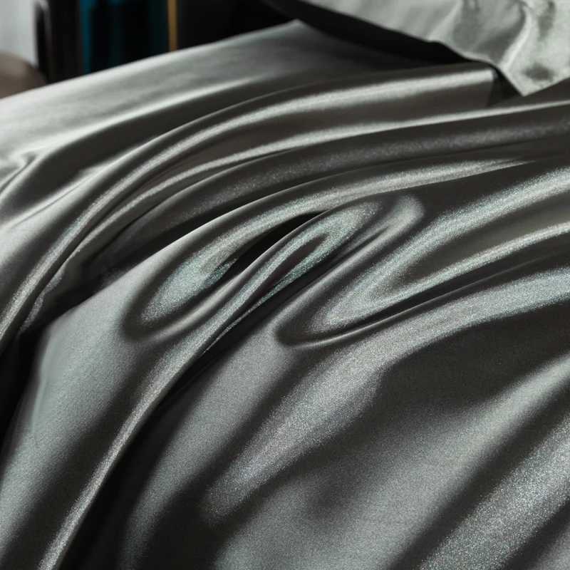 Solid Color Fashion Satin Fitted Sheet Rayon Mattress Cover with Elastic Band Bed Sheet for Bedding 140x200 160x200 D260317