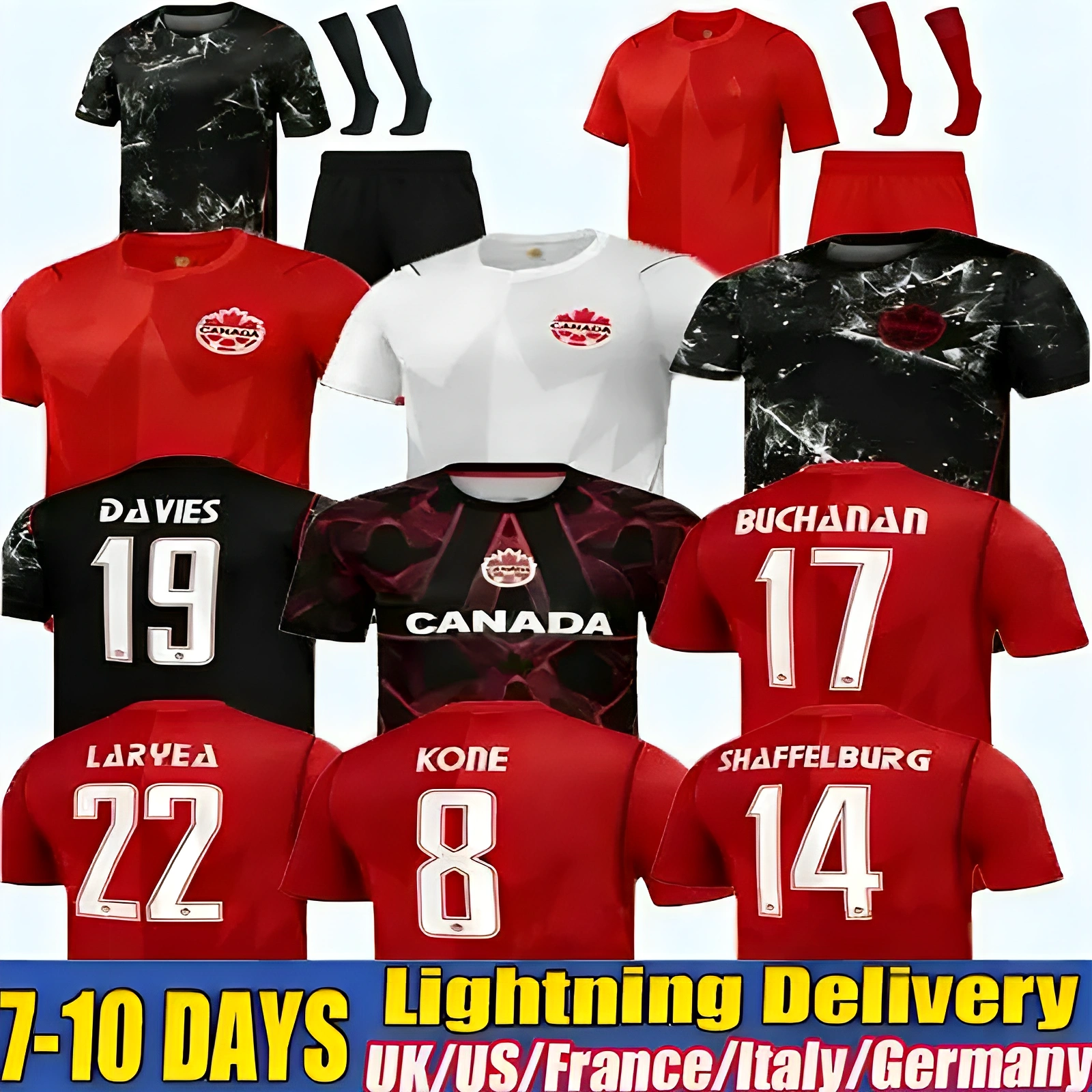 2026 World Cup Canada Soccer Jerseys national team 26 27 DAVIES J.DAVID LARIN UGBO CAVALLINI MILLAR EUSTAQUIO FRASER football shirt home player men kids kit