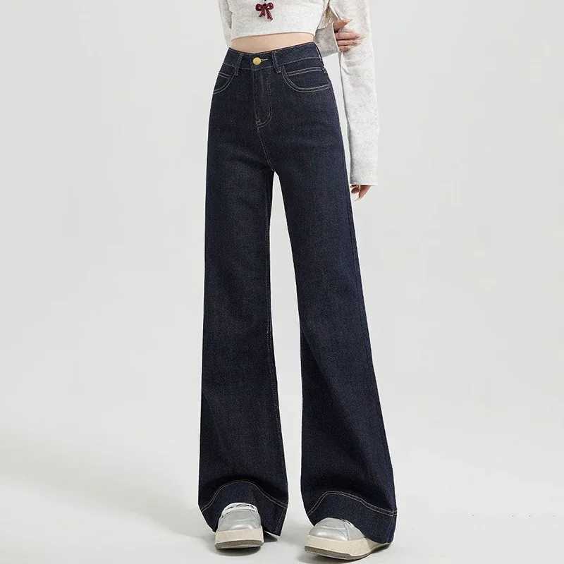 s Korean Fashion Straight Jeans Women High Waist Casual Denim Pants Female Designer Baggy Wide Leg Trousers M260317